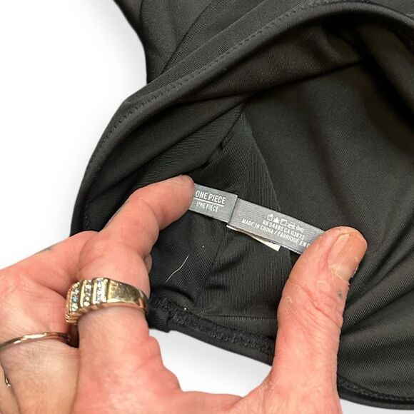 AERIE Women’s Black The One Cheekier High Cut T-Back Swimsuit Size 8 / M - Picture 6 of 8